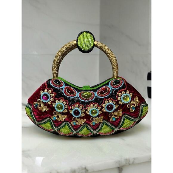 Vintage Mary Frances Jeweled Flower Handbag - Picture 11 of 11